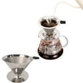 thumbnail image 2 of WHEANG Pour Over Coffee Dripper Reusable Drip Coffee Filter Portable Pour Over Coffee Maker Home Camping V60 Stainless Filter Cup Hand Coffee Filter, 2 of 9