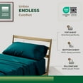 thumbnail image 5 of Thread Spread 100% Organic Cotton Sheets Twin Size - 3 PC Organic Cotton Twin Size Percale Weave Sheet Set, Soft, Cooling, Crisp & Breathable, 16" Deep Pocket Bedding Set for Dorm Room - Teal, 5 of 7