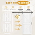 thumbnail image 6 of 36" x 84" Height Modern Sliding Barn Door Primed Surface Paintable Closet Pantry Door With Barn Door Hardware Kits, 6 of 9