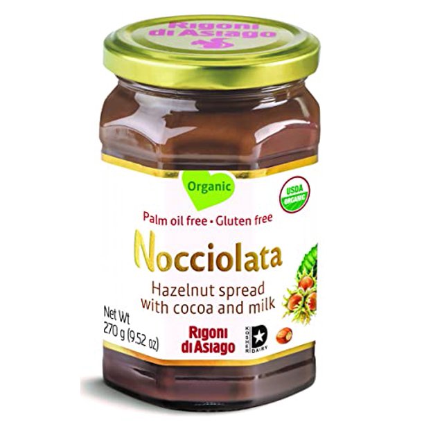 Rigoni di Asiago Nocciolata Organic Hazelnut Spread, Dairy Free, 9.52 Oz (6 Count)