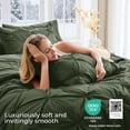 thumbnail image 7 of Sasttie King Size Comforter Set, 7-Piece Bed in a Bag, Pintuck Bedding Sets for All Season, Dark Green, 7 of 7