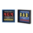 thumbnail image 1 of Wood Shadow Block Superhero Dad/Mom Asstd - Set of 2, 1 of 3