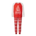 thumbnail image 3 of Family Matching Christmas Pajamas Set Letter Reindeer Snowflake Print Holiday Pajamas Sleepwear, 3 of 8