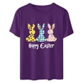 thumbnail image 5 of T Shirts for Women Women's Casual Short Sleeve Easter Printed T-Shirt Crew-Neck Short Sleeve Crew-Neck Top/shirt, 5 of 5