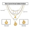 thumbnail image 6 of LuLiaMenton 3PCS Faux Pearl Necklace Gold Plated Conch Shell Pendant Ocean Beach Women Jewelry, 6 of 6