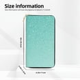 thumbnail image 2 of Leather Thin Slim Wallets for Women Men - Teal Turquoise Glitter Clutch Card Wallet for Women Men with Zipper, 2 of 7