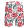 thumbnail image 6 of Naloa Rose Flowers Men's Beach Shorts, Surfing shorts, Swim trunks, Quick Dry Swim Trunks for Surfing Beach Fun - Small, 6 of 9