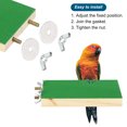 thumbnail image 3 of Unique Bargains Wood Bird Perch Stand Parrot Stand Platform Cage Accessory Paw Grinding Clean, Green, 3 of 5
