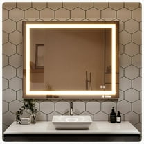 Eviva LED Bathroom Mirror with Lights and Anti Fog for Shower