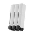 thumbnail image 3 of Baoblaze Manual Soap Dispenser Wall Mounted Large Capacity Three Head for RV Washroom White, 3 of 8