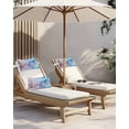 thumbnail image 3 of Pink Blue Marble Outdoor Head Resting Pillows with Insert Fluid Art Abstract 2 Pack Waterproof Lumbar Pillows with Adjustable Elastic Strap for Patio Recliner Chaise Beach Chair, 12"x20", 3 of 4