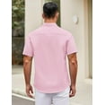 thumbnail image 4 of COOFANDY Mens Short Sleeve Casual Button Down Shirts Summer Untucked Dress Shirts with Pocket, 4 of 6