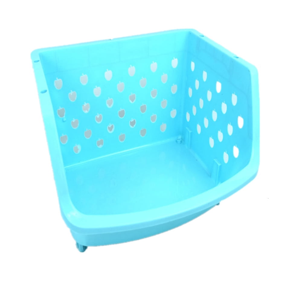 Tmosphere Folding Plastic Storage Basket Kitchen Shelf Rack Basket Collapsible Utility Organizer