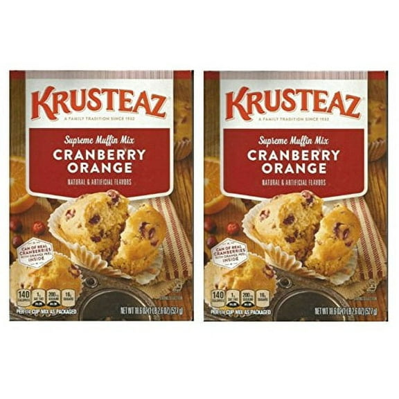Krusteaz Supreme Muffin Mix Cranberry Orange 18.6 oz ( 2 PACK)