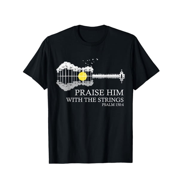 Camiseta de guitarrista cristiano de algodón suave y transpirable, deportiva e informal para hombre, cómoda para Halloween y Navidad.