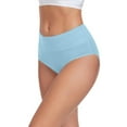 thumbnail image 5 of wcjm Blue Women's Pure Cotton Women's Underwear Pure Cotton Plus Size Underwear Women's High Waist Underwear 5PC Underwear, 5 of 9