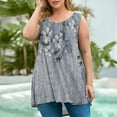 thumbnail image 2 of Nmnitkp Tank Top for Women,Womens Tops Casual Plus Size Sleeveless Tops Women Casual Summer Sleeveless Loose Fit Round Neck Ladies Basic Tshirt, 2 of 5