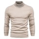 thumbnail image 4 of Suéteres gruesos de cuello alto de invierno para hombre, suéter informal con cuello de tortuga, Color sólido, calidad, cálido y delgado, 4 of 5