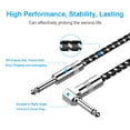 thumbnail image 5 of Guitar Cable 10 ft Electric Instrument Cord Right Angle for Bass Mandolin Keyboard and Pro Audio, 5 of 10
