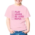 thumbnail image 4 of XEGLSBU T Shirts for Girls 7-8 Girls Graphic Tee Short Sleeve T Shirt Casual Summer Top for Kids Youth Children Light Pink Size 11-12 Years, 4 of 4