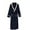 Navy, variant on Unisex His and Hers Robes Flannel Long Length Matching Robes for Couples Warm Thickened Bathrobe Plus Size Shower Robe Sleepwear Red M