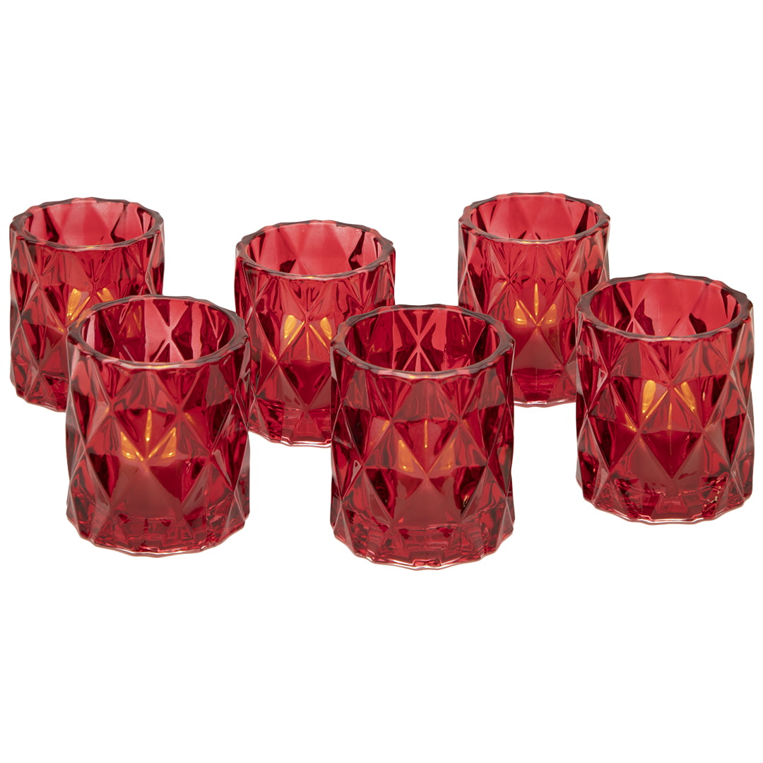 Wholesale Coffee Table Tealight Candle Holder for Room Decor Centerpiece,  Black, Red Glass Votive 6 Cups - Buy Seraphic Centerpieces