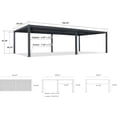thumbnail image 6 of PURPLE LEAF Louvered Pergola 13' x 30' Large Patio Aluminum Pergola Modern Outdoor Pergolas with Adjustable Hardtop Roof for Poolside Estate Patio Party, 6 of 9