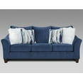 thumbnail image 2 of Roundhill Furniture Camero Pillowback Sofa and Loveseat Set, Blue Polyester Upholstery, 2 of 5
