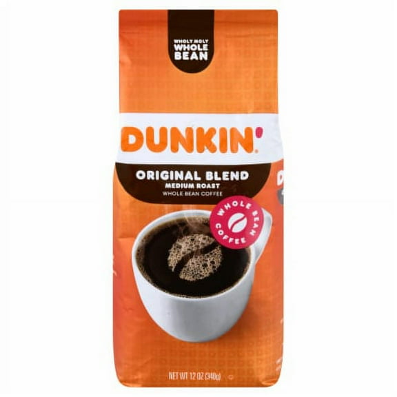 2X-Dunkin' Donuts Original Medium Blend Whole Bean Coffee - 12 oz