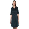 thumbnail image 4 of Vestido Maternidad Camisero Cómodo Elegante Vestido Embarazo Casual Oficina Manga Ajustable Color Azul Marino, 4 of 5