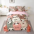 thumbnail image 2 of jejeloiu Cute Sloth 7-Piece Bedding Comforter Set,Kawaii Cartoon Animal King Bedding Sets,Colorful Sloths Bed Sheets For Kids,Super Cozy Room Decor Reversible, 2 of 8