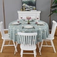 thumbnail image 2 of Pioneer Flower Floral Print Pattern Round Tablecloth 60"x60",Wrinkle Wipeable Table Cloth for Kitchen Dining Room Picnic Patio Party, 2 of 6