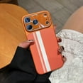 thumbnail image 6 of Magnetic for iPhone 16 Pro Max Case Cute Stripes Pattern Phone Case, Shockproof Slim TPU and Hard PC Protective Camera Lens Protection Wireless Charging Phone Cover Designed for Women Girls, Orange, 6 of 8