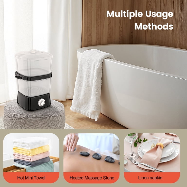 Double Layer Hot Towel Steamer, 450W Fast Heating Portable Towel