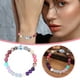 thumbnail image 1 of Pulsera de piedra natural de cristal de color Unisex pulsera de cuentas, 1 of 7