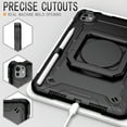 thumbnail image 6 of Allytechgroup Shockproof Case for Apple iPad Pro 11 Inch 2024 M4, with Shoulder Strap Pencil Holder Rotating Stand Handle Kids Friendly Heavy Duty Protection Cover for iPad Pro 11" 2024,Black, 6 of 8