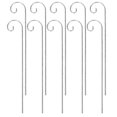thumbnail image 3 of 10Pcs Shepherd Hooks For Outdoor Use Elegant Design Iron Garden Poles Ideal For Hanging Plant Baskets In Various Occasions, 3 of 5