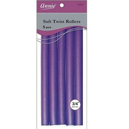ANNIE - Professional Soft Twist Rollers 3/4" 5 PCs PURPLE