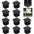 thumbnail image 1 of Paquete de 20 tapas de tubo cuadradas, 20 x 20 mm, tapas de extremo de plástico negras para tubos cuadrados, patas de sillas e insertos de muebles, 1 of 5
