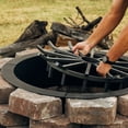 thumbnail image 2 of TITAN GREAT OUTDOORS 40" Wagon Wheel Fire Grate, Decorative Wood Burning Lifted Grate Pit, 2 of 6