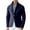 Navy, variant on Maoxin Men's Coats and Jackets Men's Fashion Casual Trend Woolen-breasted Solid Color Long-sleeved Hoodless Casual Coat/jacket Black M