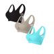 thumbnail image 1 of Sujetador de poliéster para mujer, ropa interior de uso diario, de talla grande, de color sólido, sin aros, 3 piezas, 1 of 2
