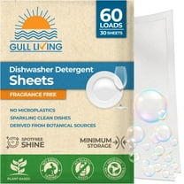 Gull Living Detergent Sheets - Say No to Pods & Tablets - Non-Toxic, Plastic-Free - Alternative to Soap, Detergent - Ideal for Travel, Compact Dishwashing C31