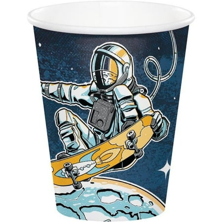 Creative Converting 360513 9 oz Space Skater Hot & Cold Cup