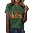thumbnail image 2 of Angala Fall Halloween T-Shirt for Women Graphic Short Sleeve Crew Neck Top, Women Relaxed Fit Halloween Tee, 2 of 4