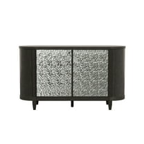 Furniture of America Cheri 2-Door Solid Wood Dining Server, Ash Gray