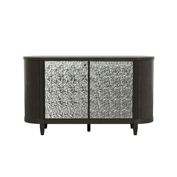 Furniture of America Cheri 2-Door Solid Wood Dining Server, Ash Gray