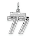 thumbnail image 1 of FB Jewels Sterling Silver Rhodium-plated Small #77 Charm, 1 of 2