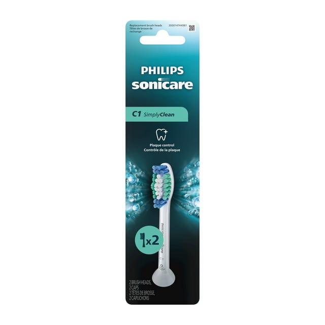 Philips Sonicare C1 Simply Clean Têtes de Brosse Blanches