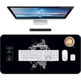 thumbnail image 4 of World Map XL Mousepad Large Desk Protector Pad, NonSlip PU Leather, Big Mouse Pad for Office & Home, 31.5"x15.7", Ideal for Computer Keyboard and Mouse, Desktop Mat, 4 of 6